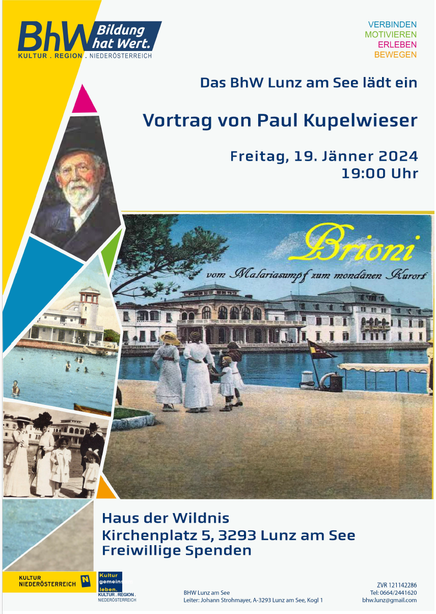 Ankündigung: BhW Vortrag von Paul Kupelwieser