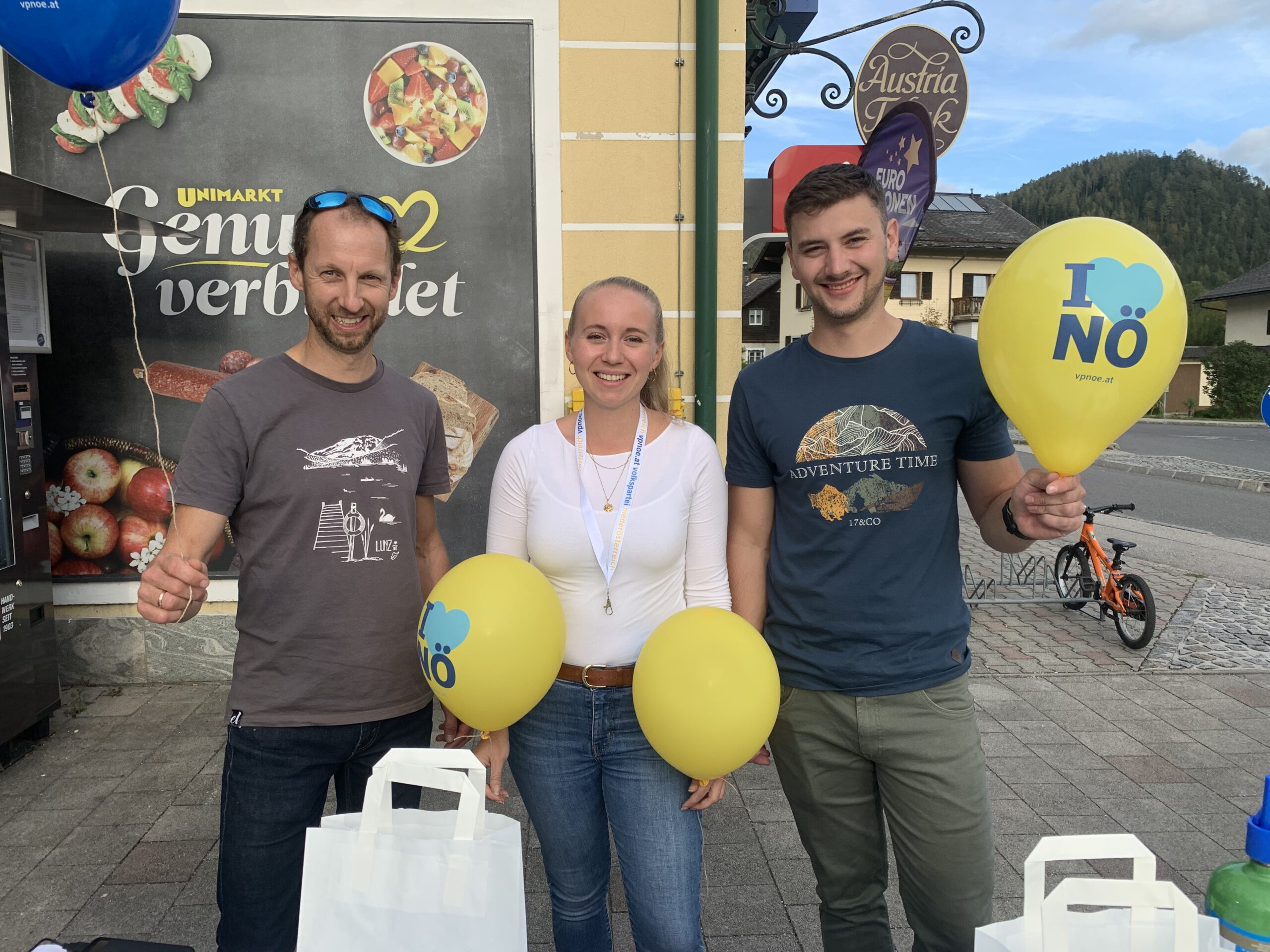 📢 ÖVP-Lunz  informiert – Infostand beim Unimarkt!