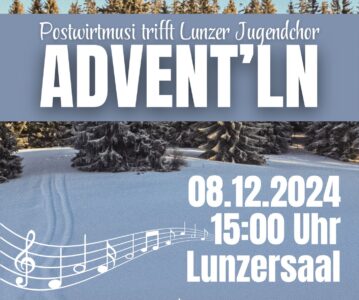 Ankündigung: Advent’ln – Postwirtmusi trifft Lunzer Jugendchor