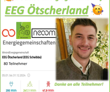 🎉 1 Jahr EEG Ötscherland – Ein herzliches DANKE an alle! 🙌